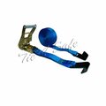 Tie 4 Safe 2 in. x 30 ft. Ratchet Tie Downs with Flat Hooks - Blue, 8 Piece TI565160